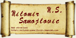 Milomir Samojlović vizit kartica